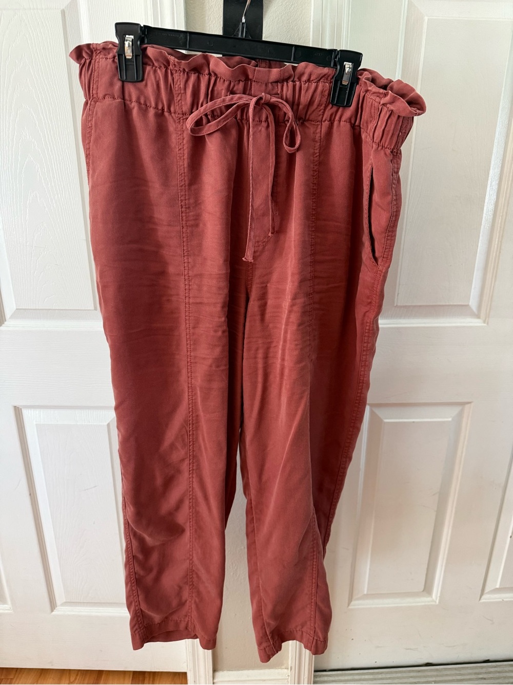 a new day Rust Paperbag Waist Drawstring Women's Chinos